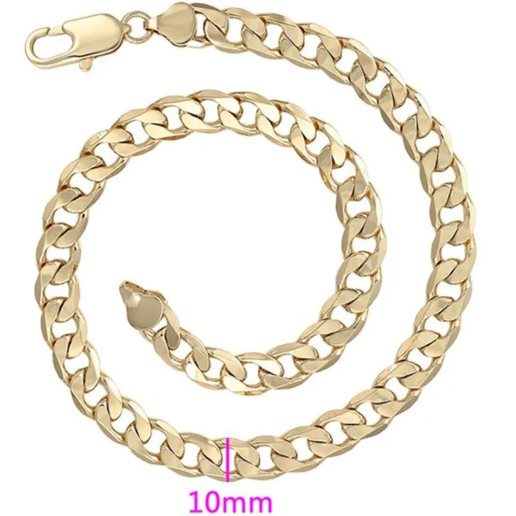 14k Gold Plated Curb Chain Necklace