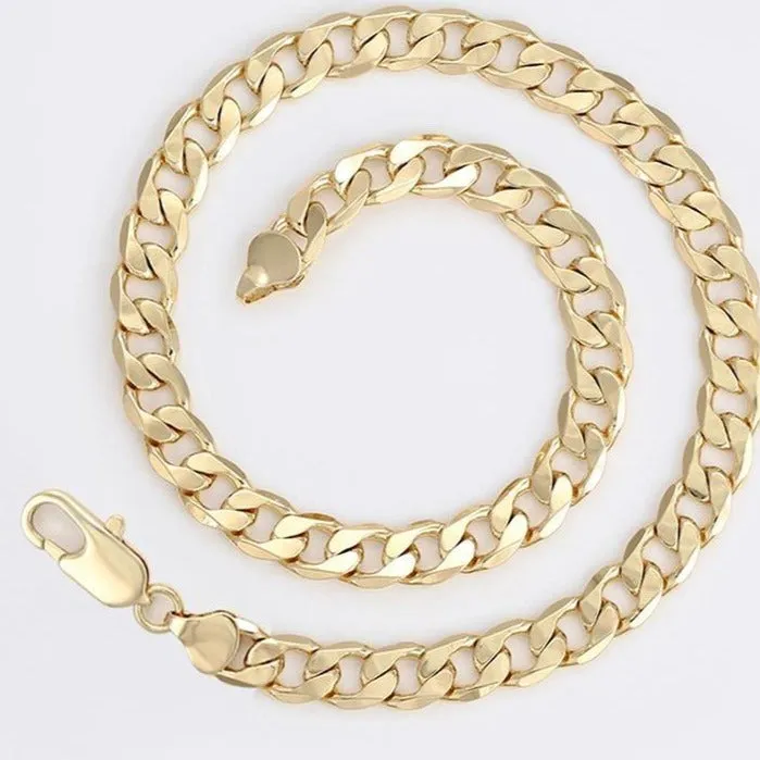 14k Gold Plated Curb Chain Necklace