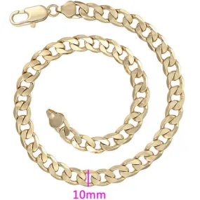 14k Gold Plated Curb Chain Necklace