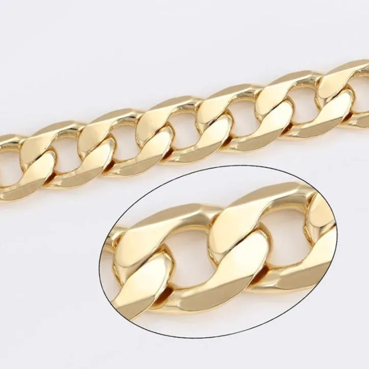 14k Gold Plated Curb Chain Necklace