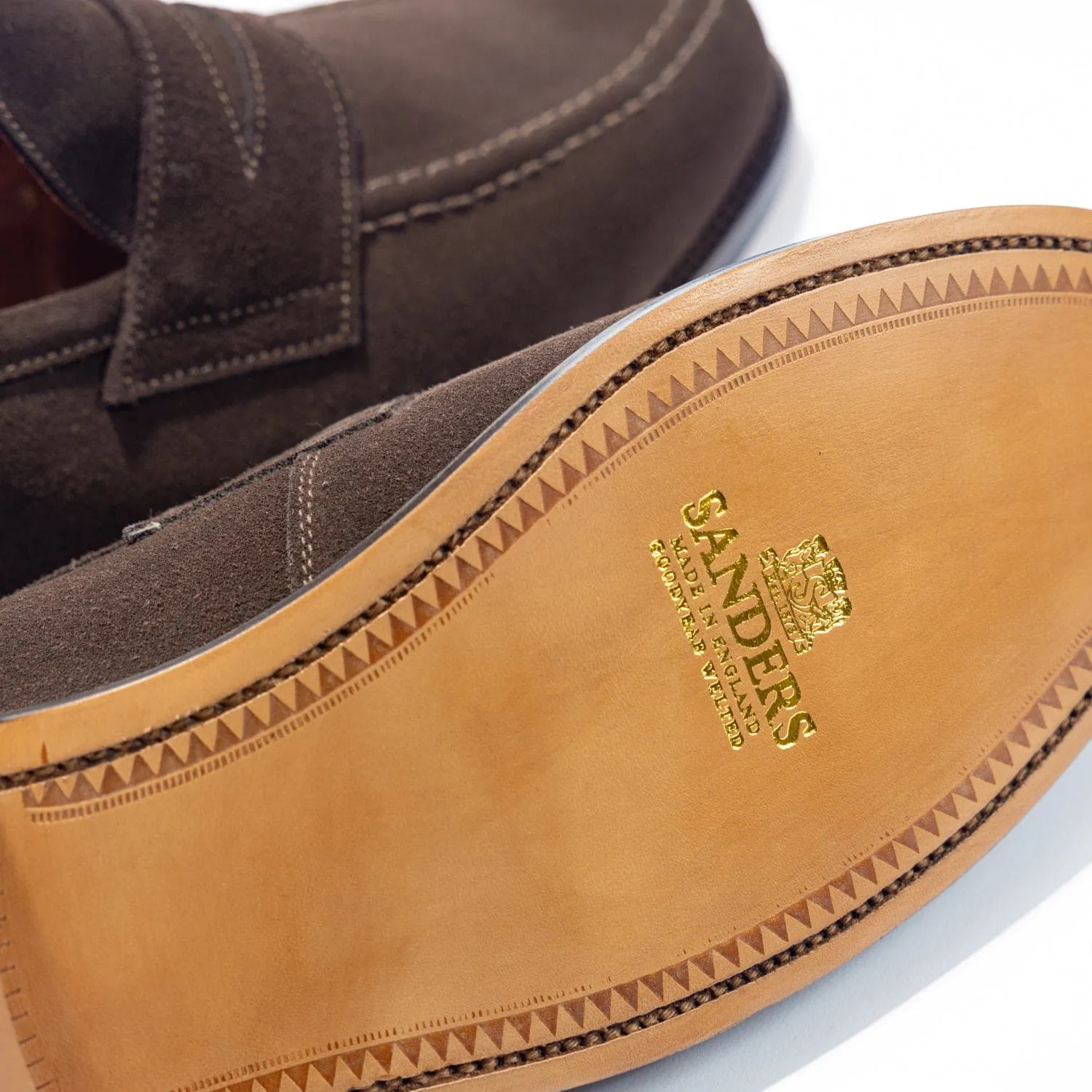 Aldwych Pinner Suede Pintuck Loafer