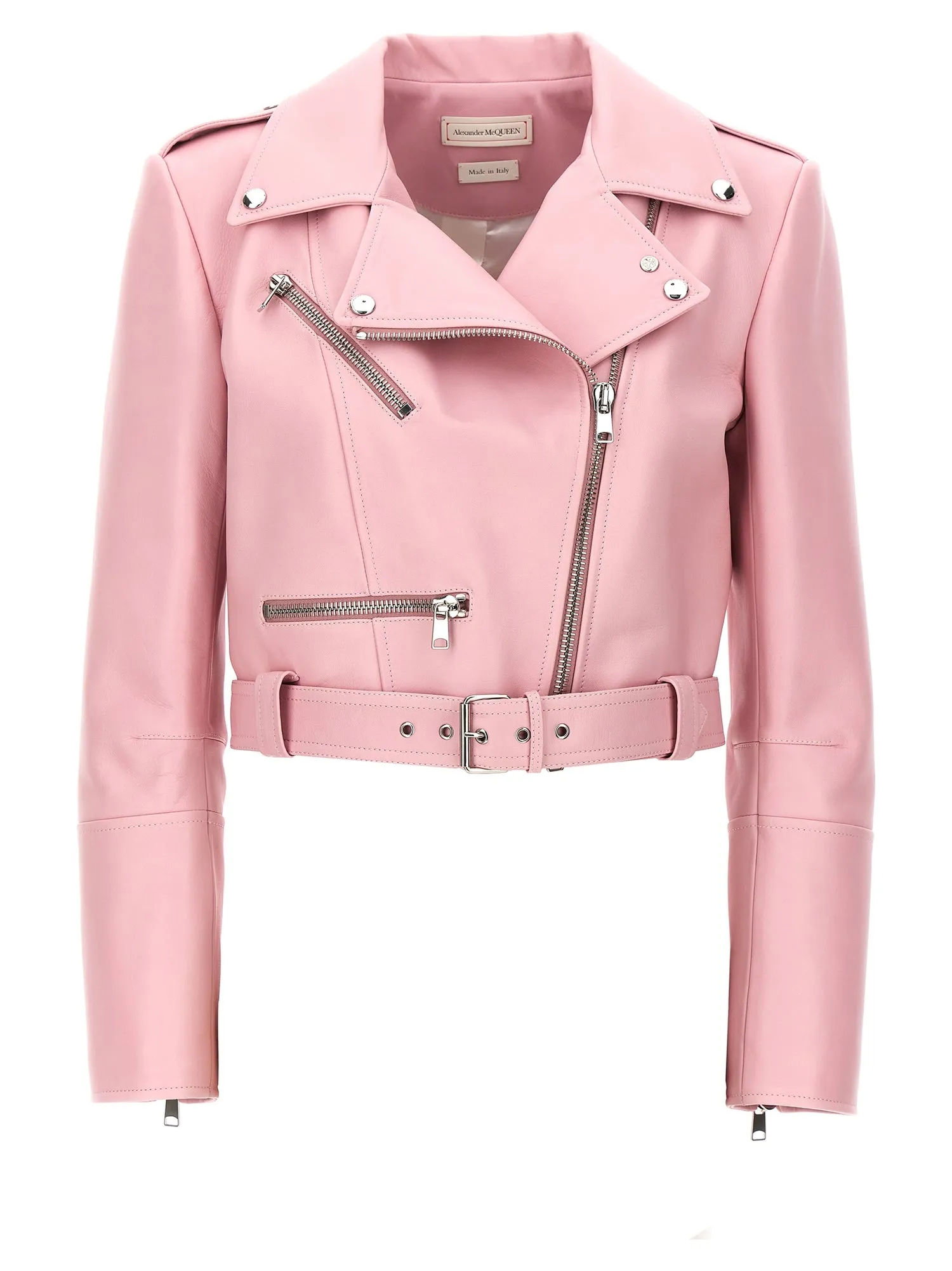 Alexander McQueen    Alexander Mcqueen Crop Biker Jacket