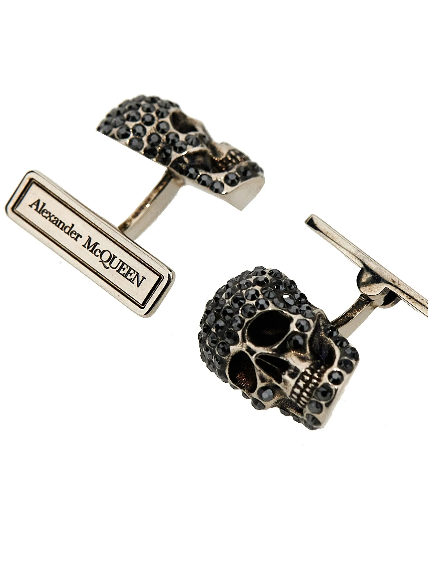 Alexander McQueen    Alexander Mcqueen Crystal Skull Cufflinks