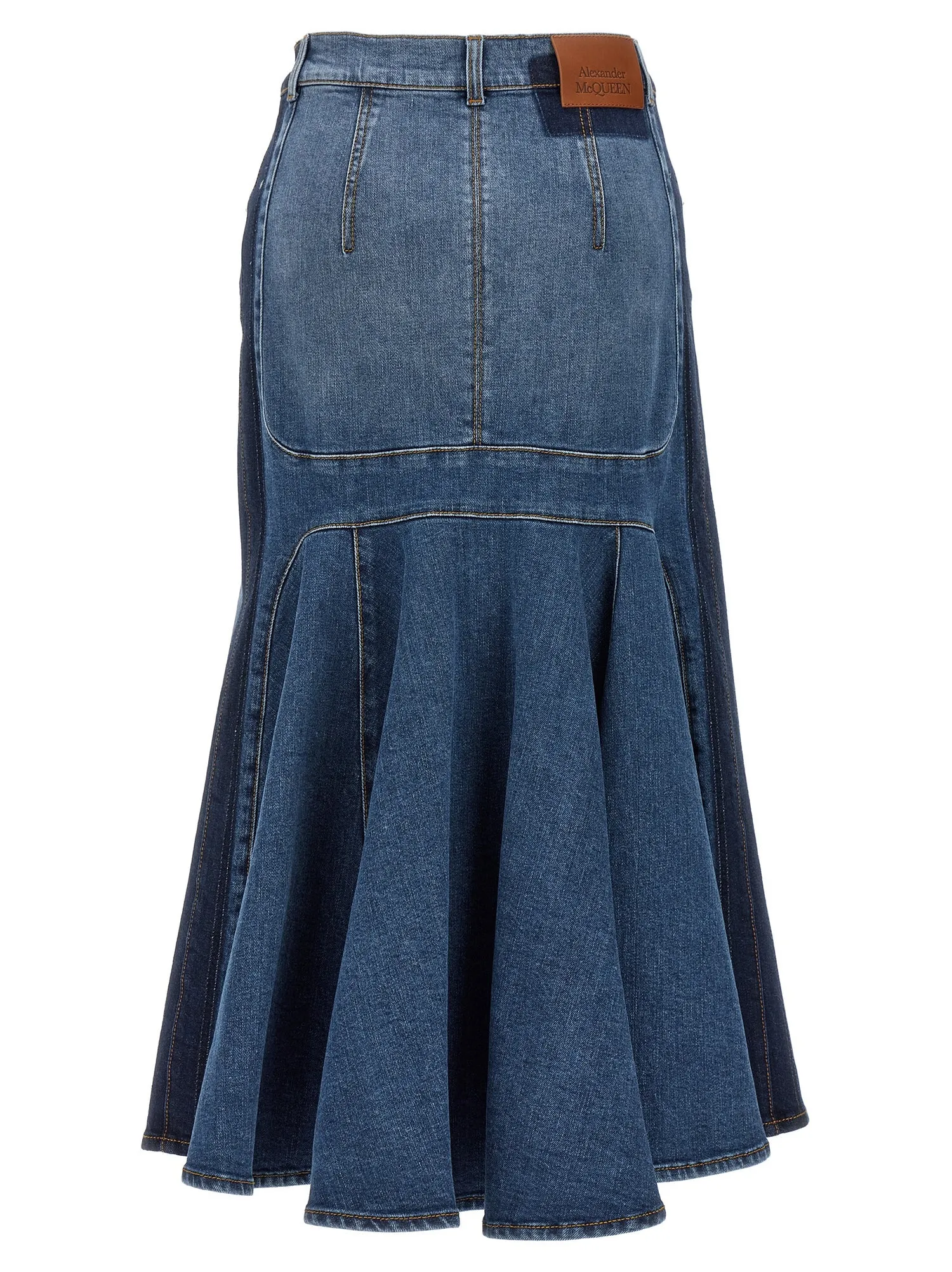 Alexander McQueen    Alexander Mcqueen Denim Skirt