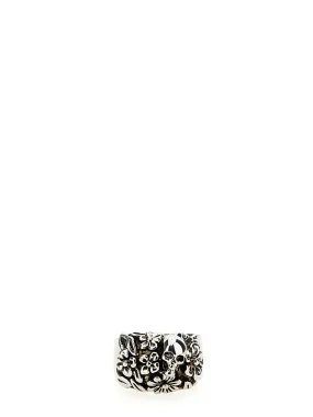 Alexander McQueen    Alexander Mcqueen Floral Skull Ring