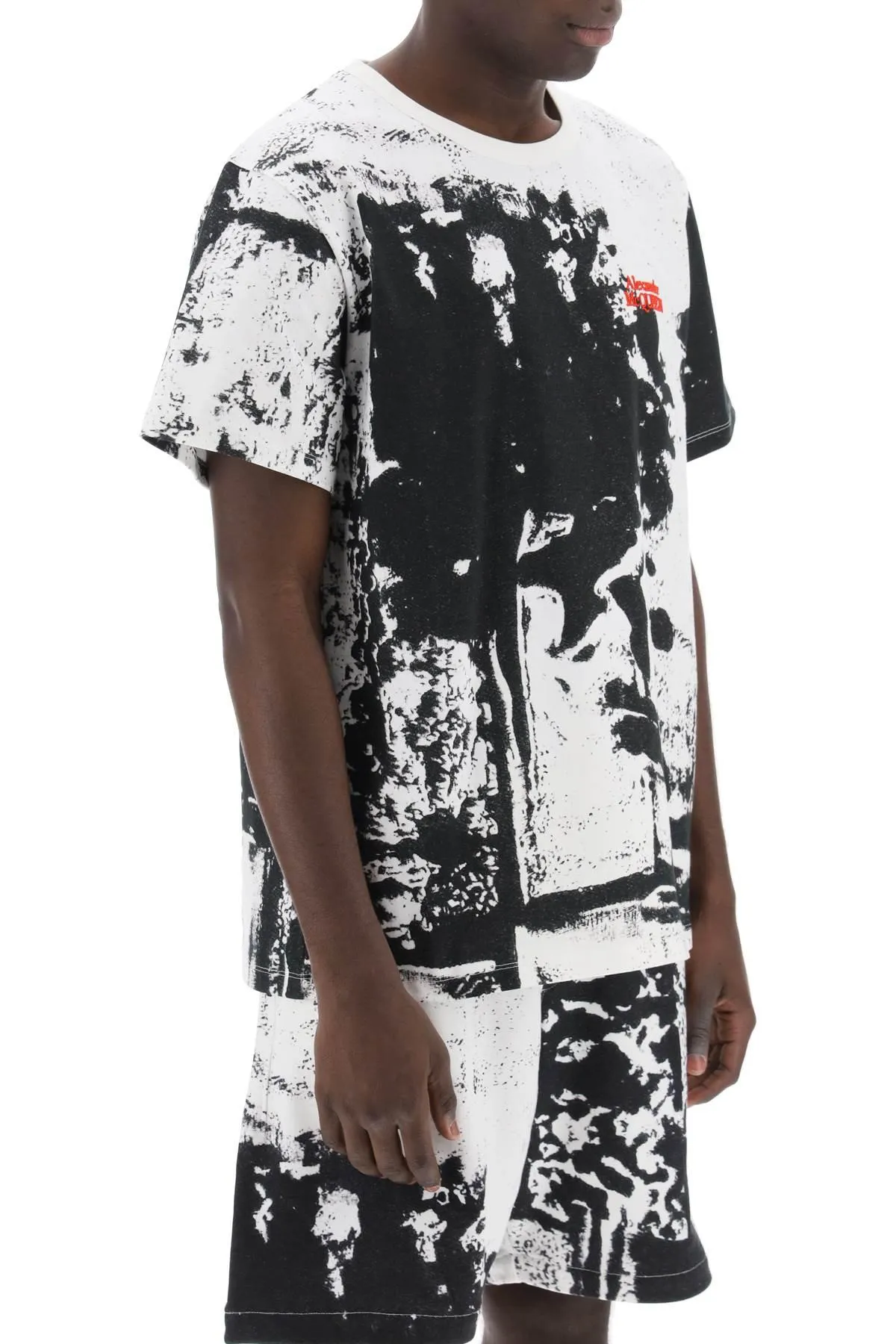 Alexander McQueen    Alexander Mcqueen Fold Print T Shirt