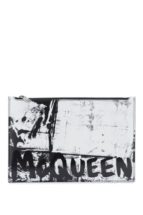 Alexander McQueen    Alexander Mcqueen Graffiti Flat Pouch