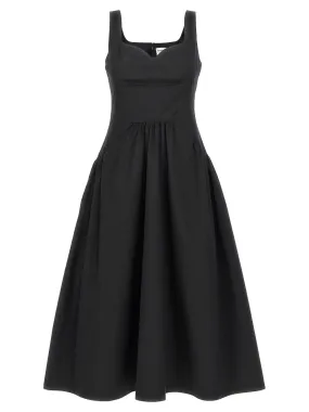 Alexander McQueen    Alexander Mcqueen Heart Neckline Midi Dress