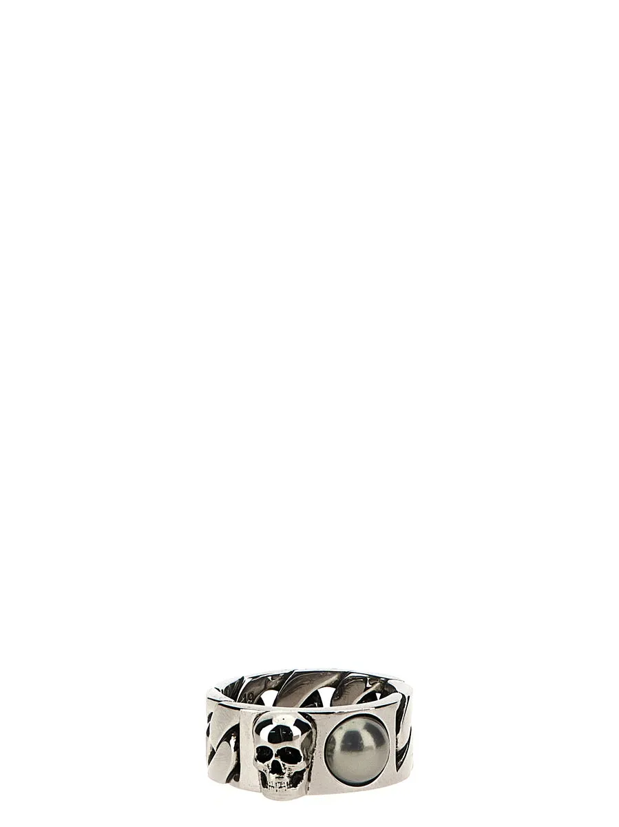 Alexander McQueen    Alexander Mcqueen 'Perla Skull' Ring