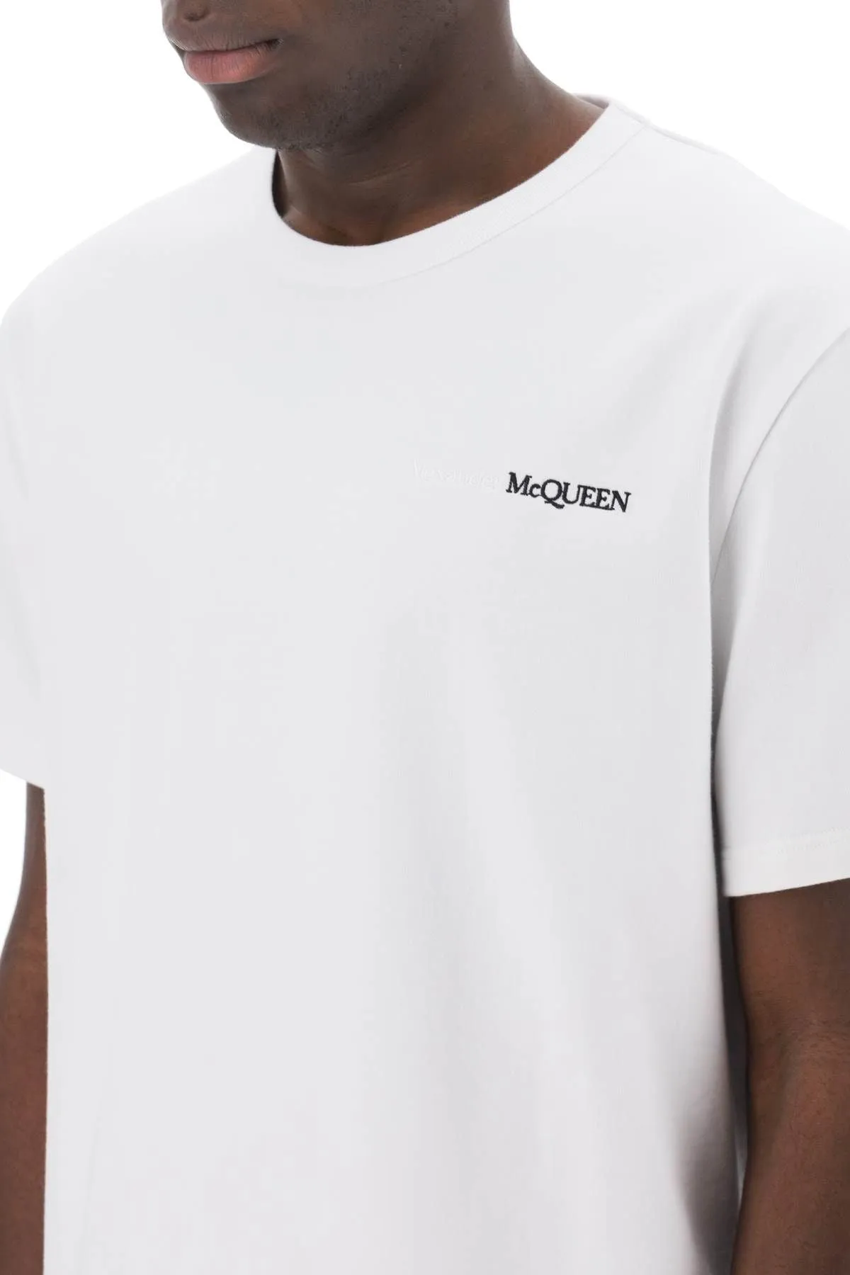 Alexander McQueen    Alexander Mcqueen Reflected Logo T Shirt