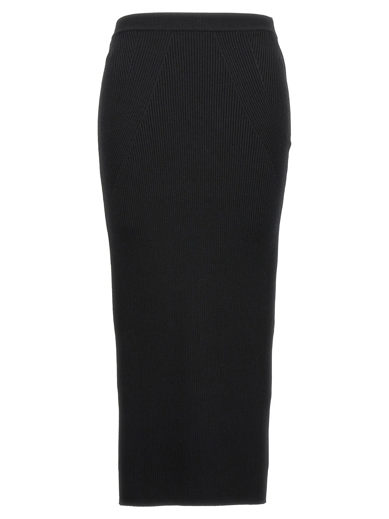 Alexander McQueen    Alexander Mcqueen Ribbed Midi Skirt