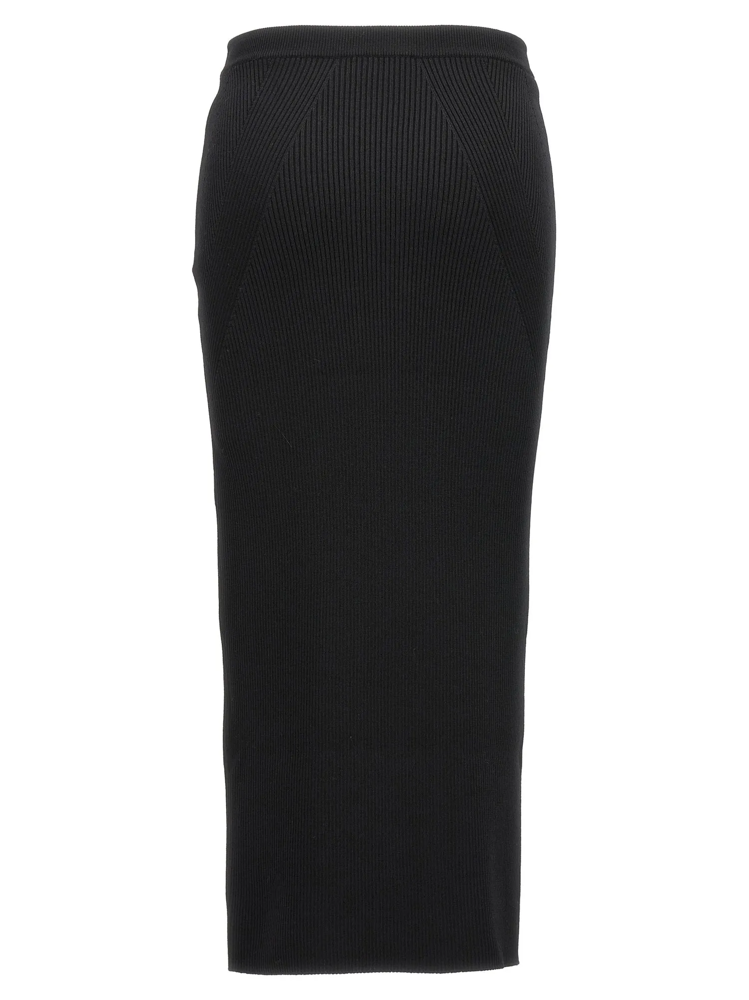 Alexander McQueen    Alexander Mcqueen Ribbed Midi Skirt