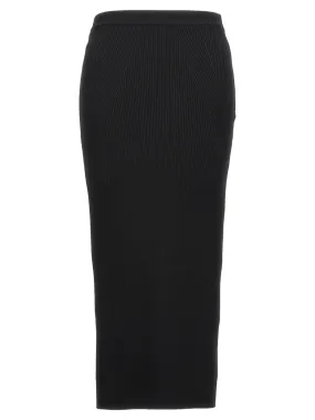 Alexander McQueen    Alexander Mcqueen Ribbed Midi Skirt