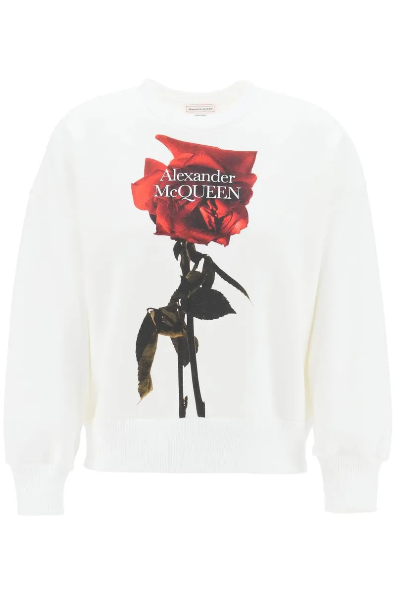 Alexander McQueen    Alexander Mcqueen Shadow Rose Sweatshirt