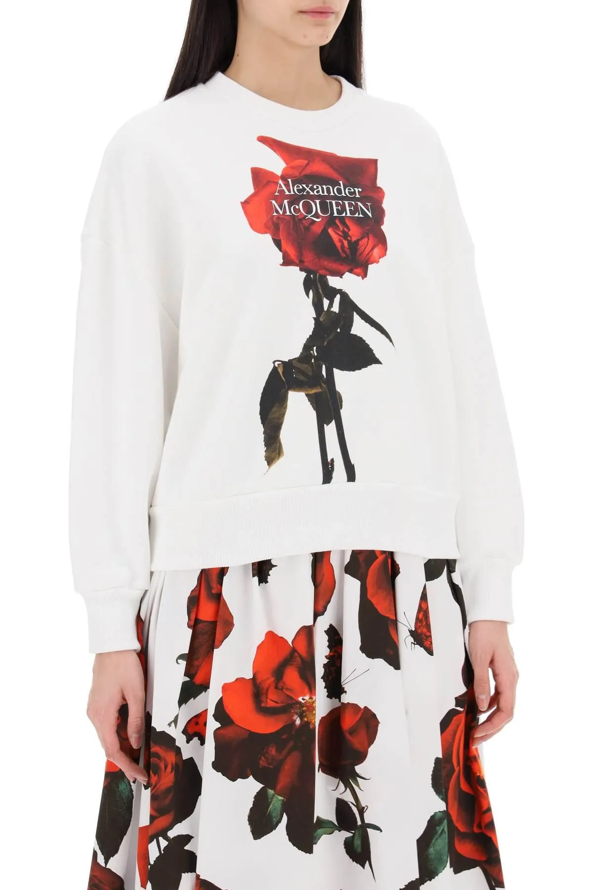 Alexander McQueen    Alexander Mcqueen Shadow Rose Sweatshirt