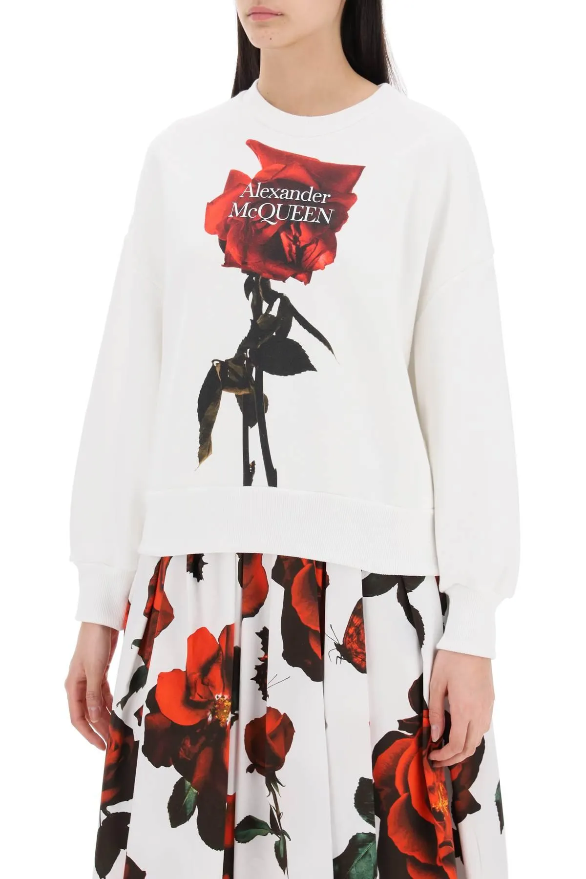 Alexander McQueen    Alexander Mcqueen Shadow Rose Sweatshirt