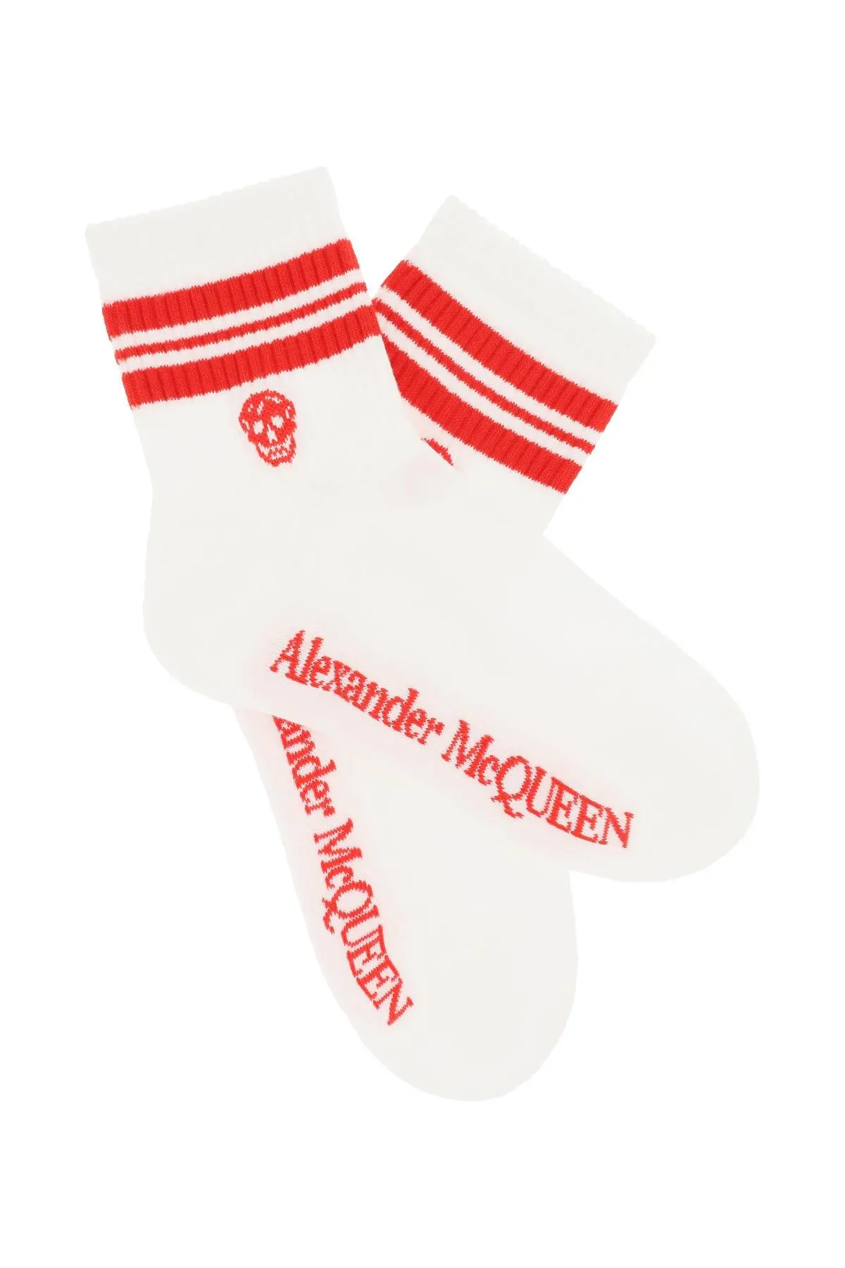 Alexander McQueen    Alexander Mcqueen Stripe Skull Sports Socks