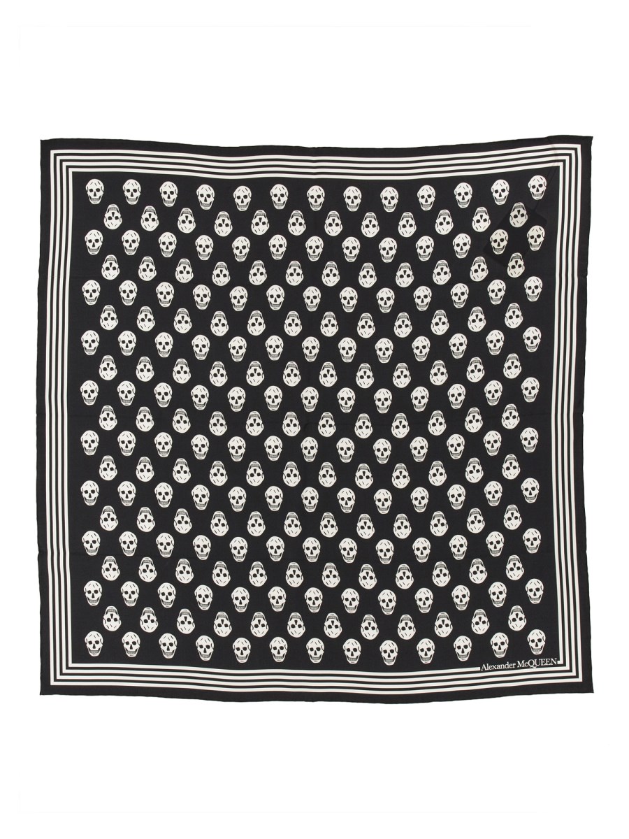 ALEXANDER McQUEEN    BIKER SKULL PRINT SCARF