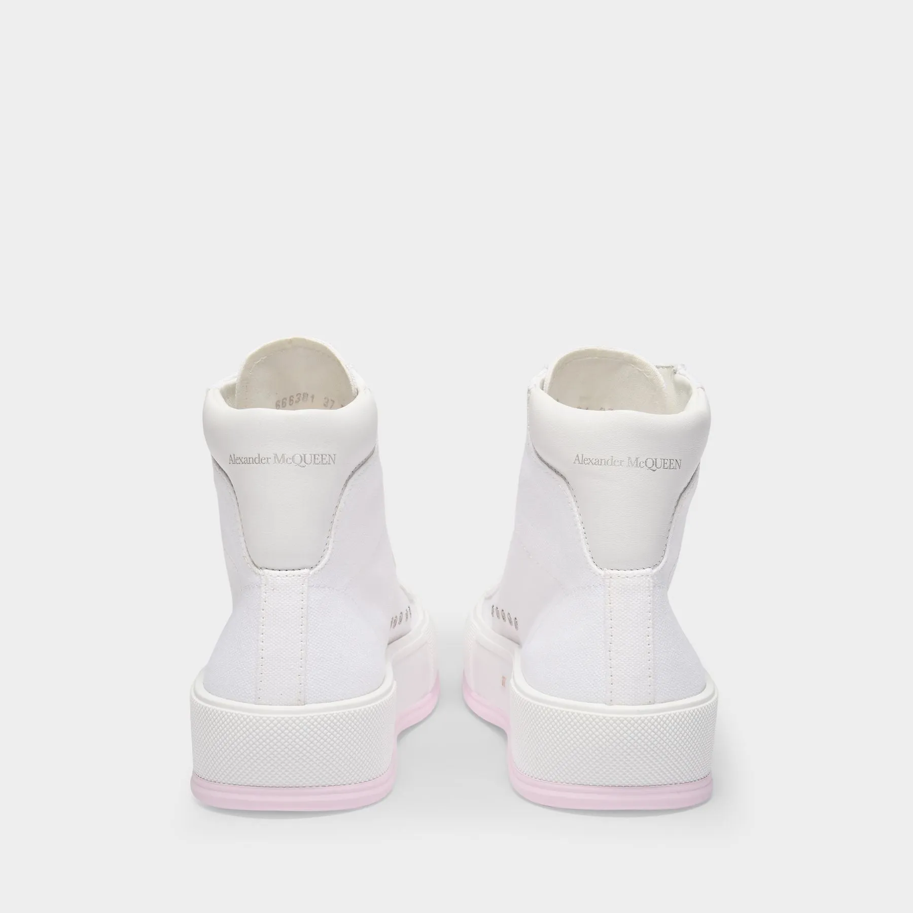 Alexander McQueen  Deck High Sneakers in White Canvas