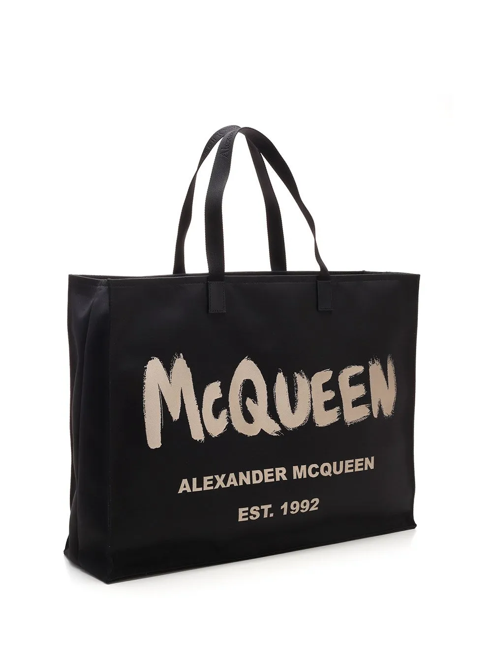 Alexander McQueen East West Graffiti Logo Tote Bag