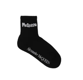 Alexander McQueen Graffiti Logo Intarsia Socks