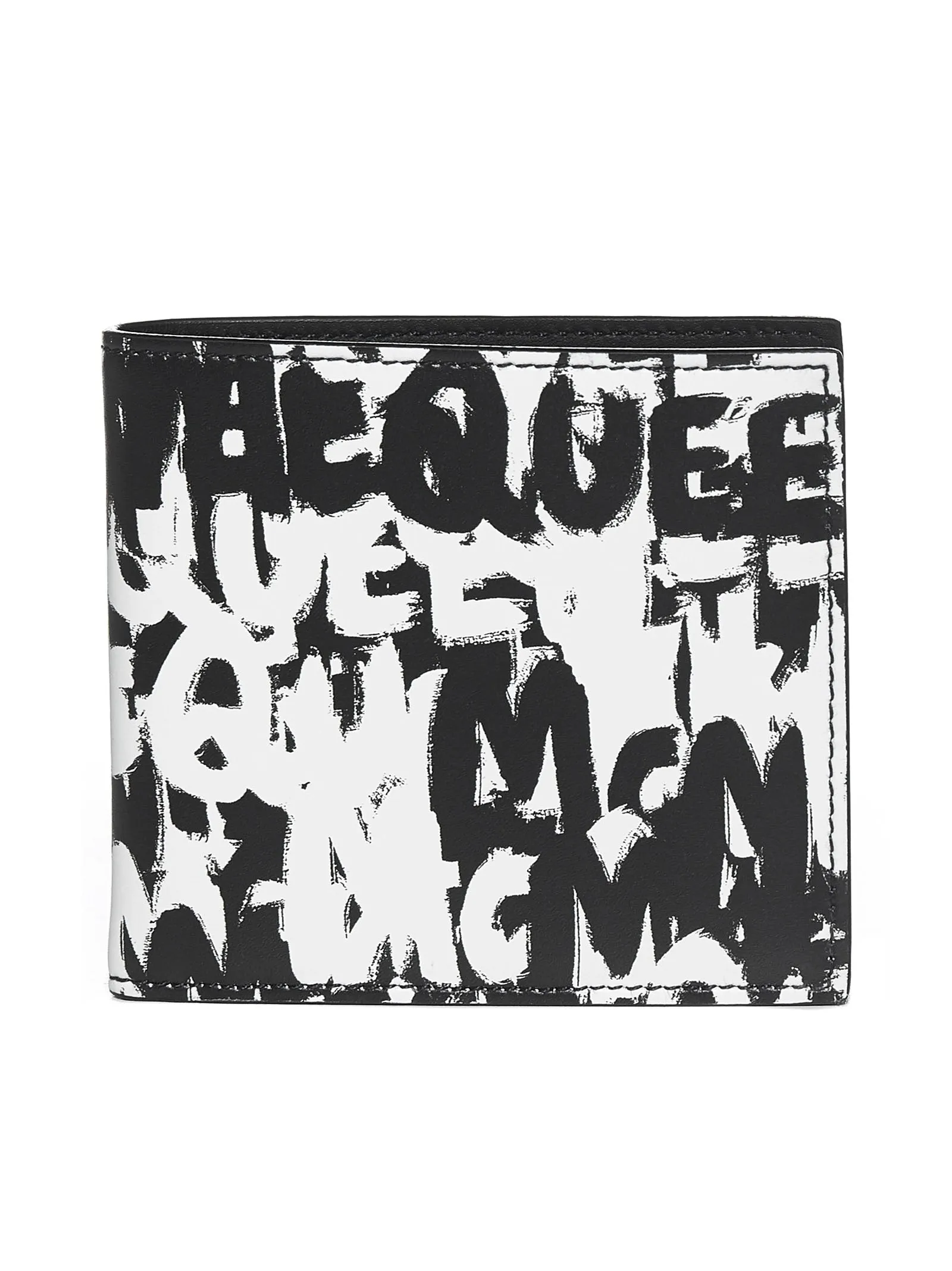 Alexander McQueen Graffiti Logo Printed Bi-Fold Wallet