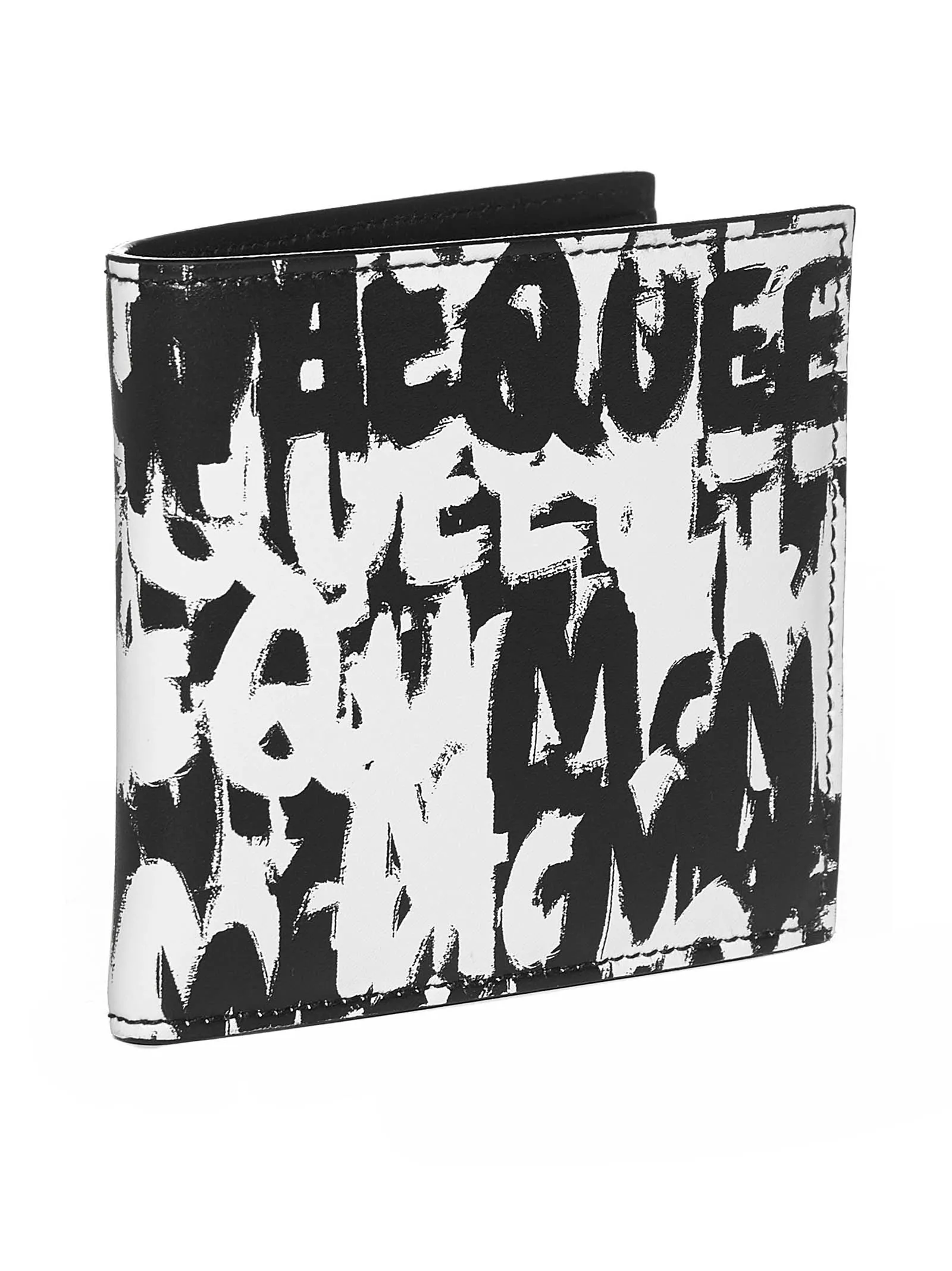 Alexander McQueen Graffiti Logo Printed Bi-Fold Wallet