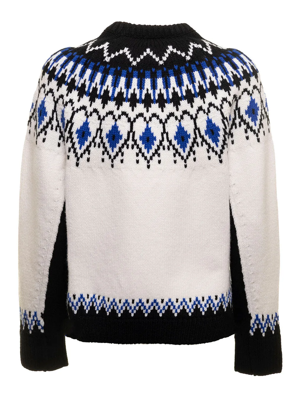 Alexander McQueen Intarsia Funnel Neck Knitted Jumper