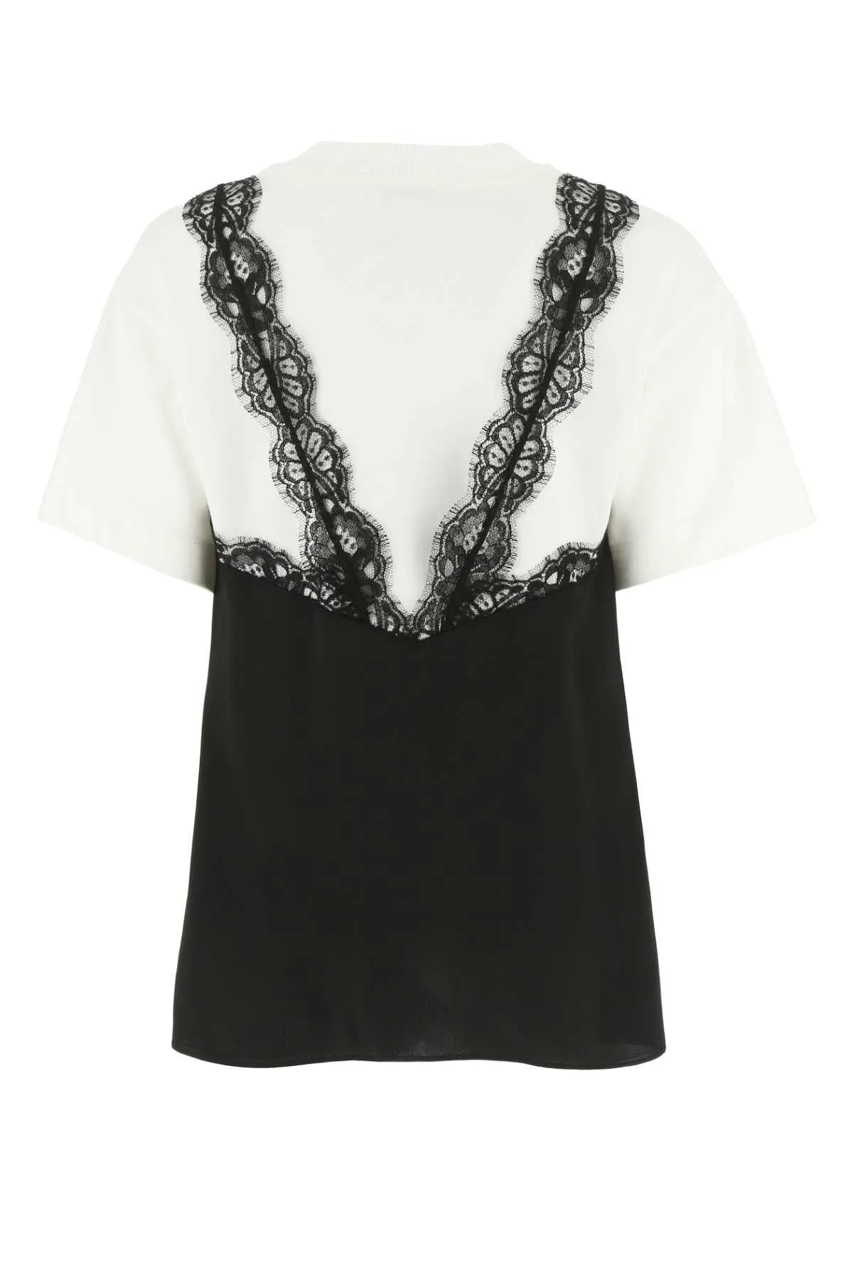 Alexander McQueen Layered Lace-Trimmed Crewneck T-Shirt