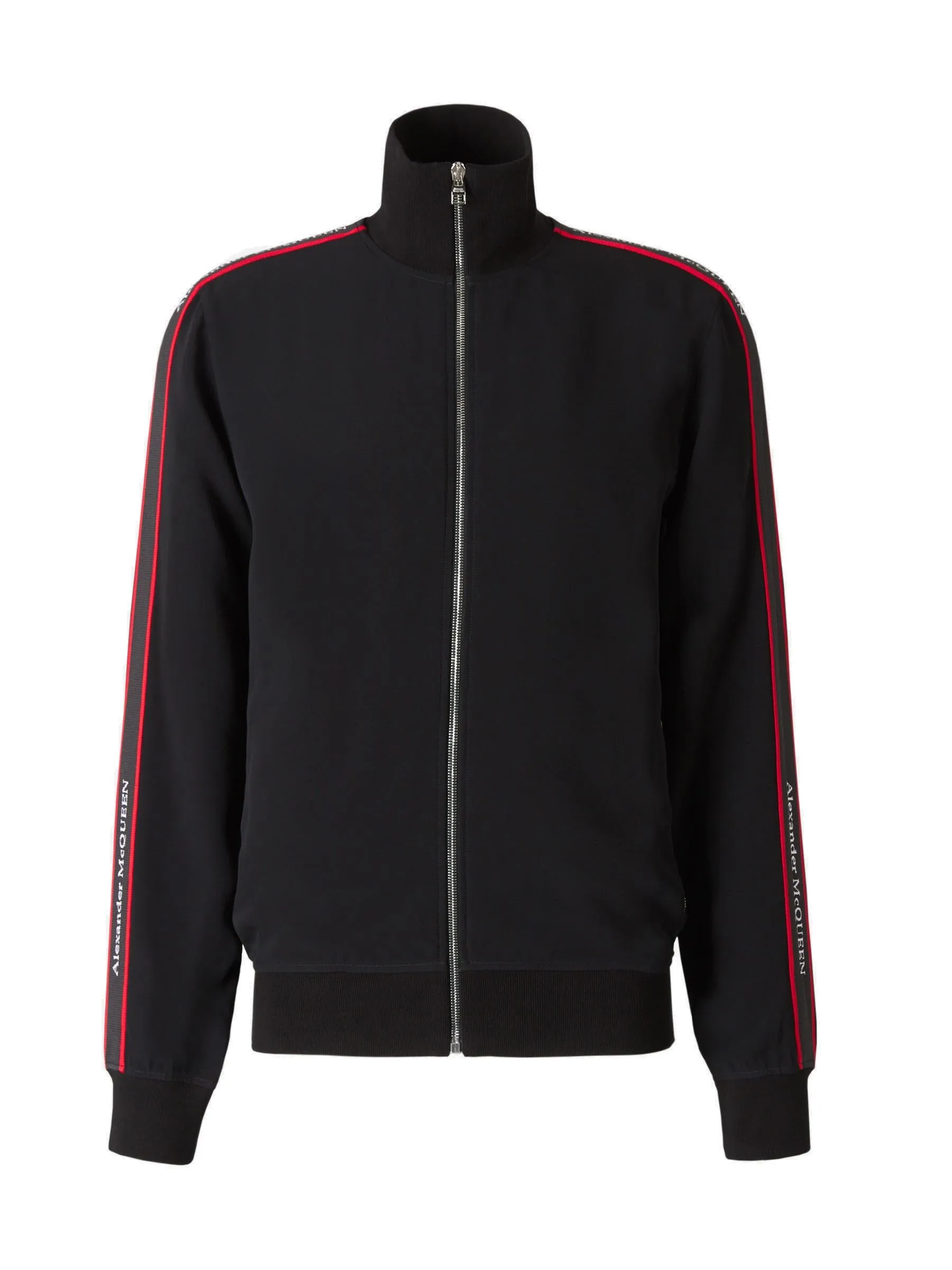 Alexander McQueen Logo Tape Zip-Up Field Jacket