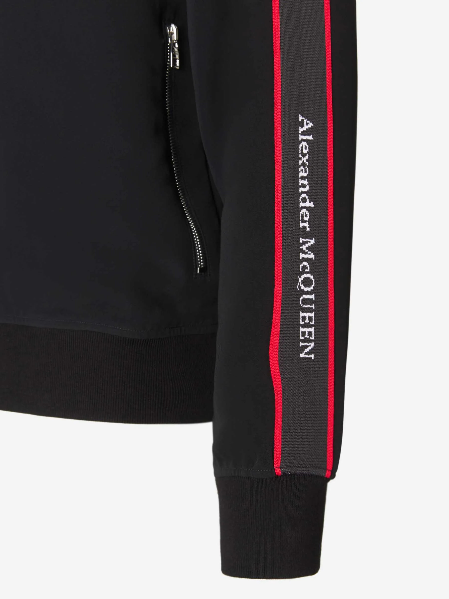 Alexander McQueen Logo Tape Zip-Up Field Jacket