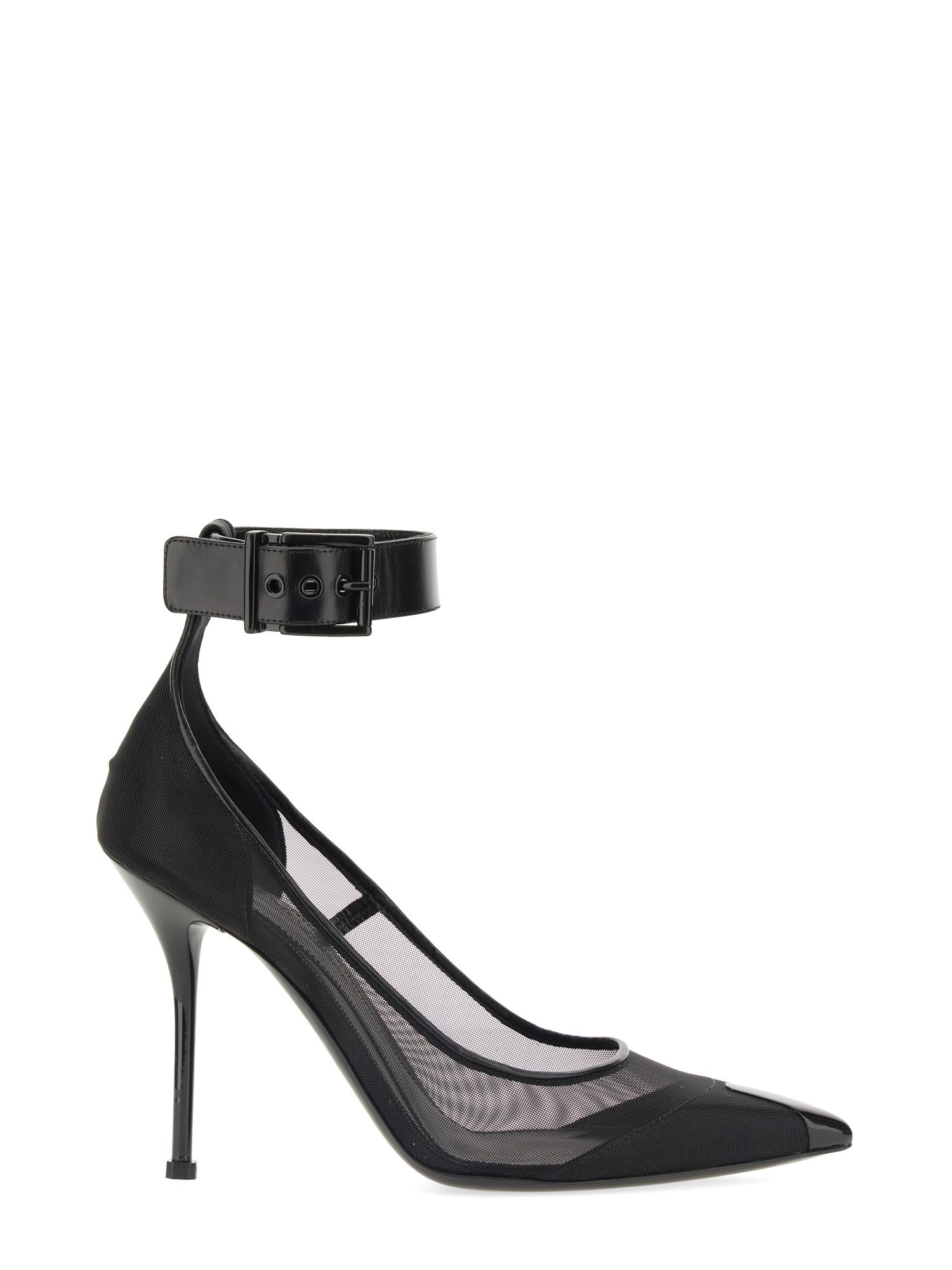 ALEXANDER McQUEEN    PUNK MESH PUMPS WITH STRAP