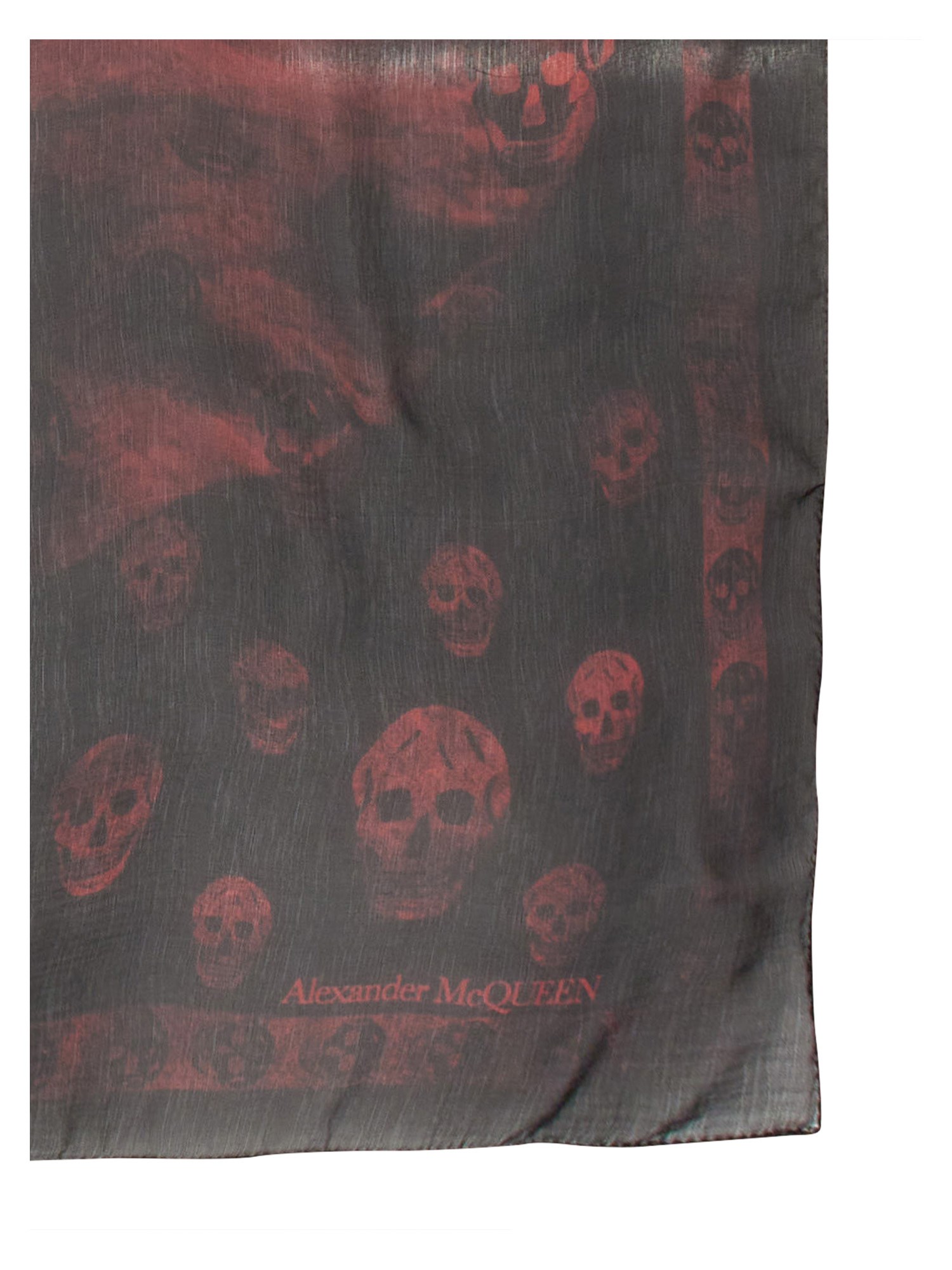 ALEXANDER McQUEEN    SKULL ORCHID SILK SCARF