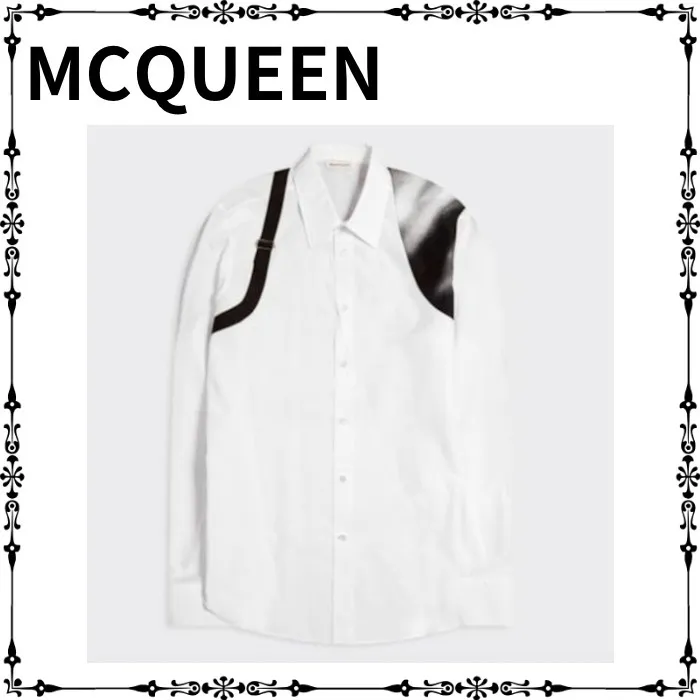 alexander mcqueen  |Street Style Cotton Logo Shirts