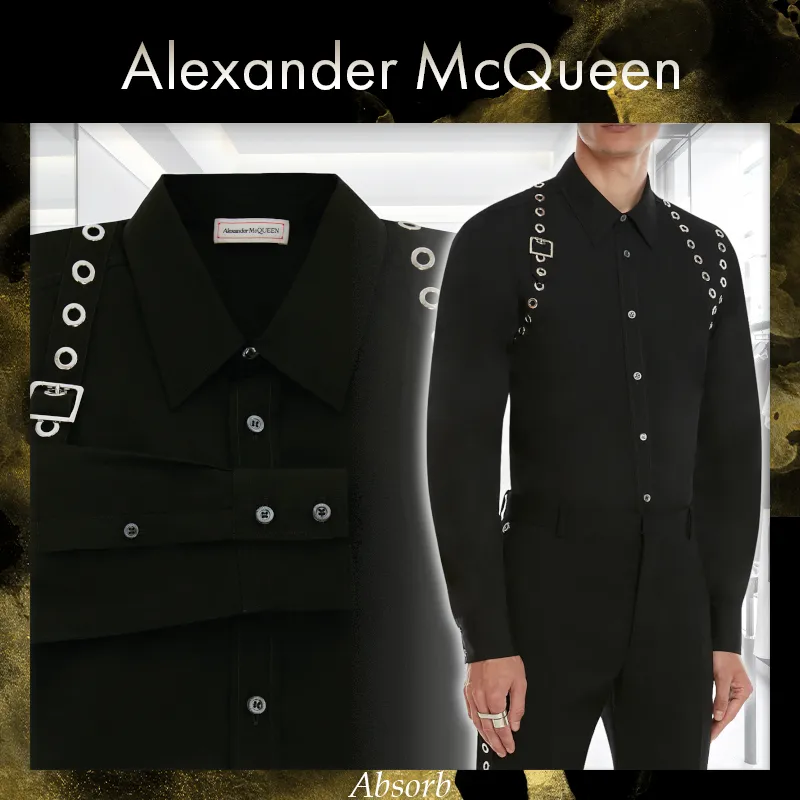 alexander mcqueen  |Street Style Long Sleeves Cotton Shirts