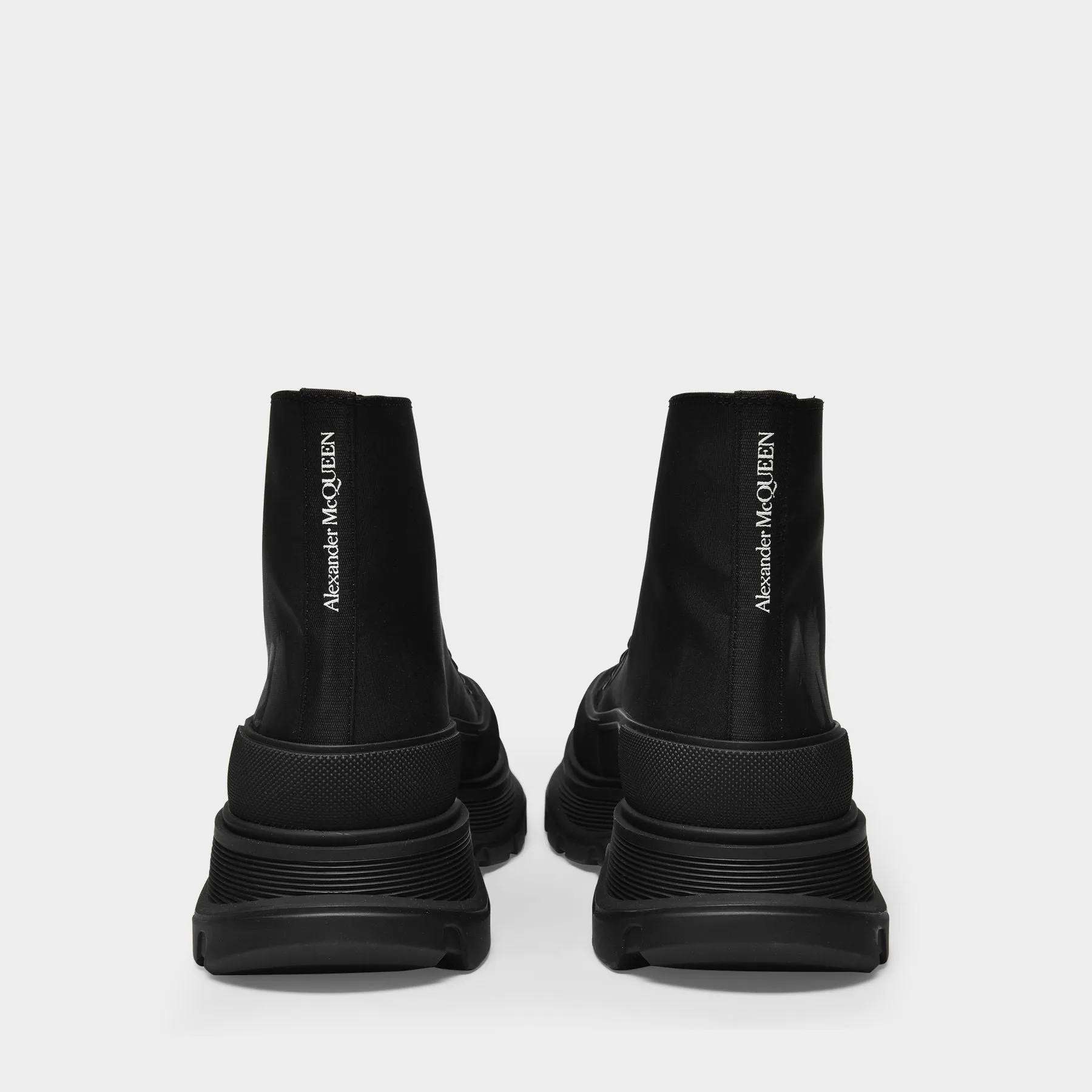 Alexander McQueen  Tread Slick Sneakers in Black Canvas