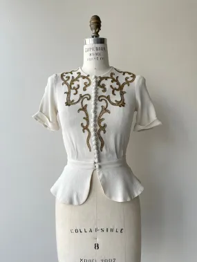 Allegra 1930s Peplum Blouse