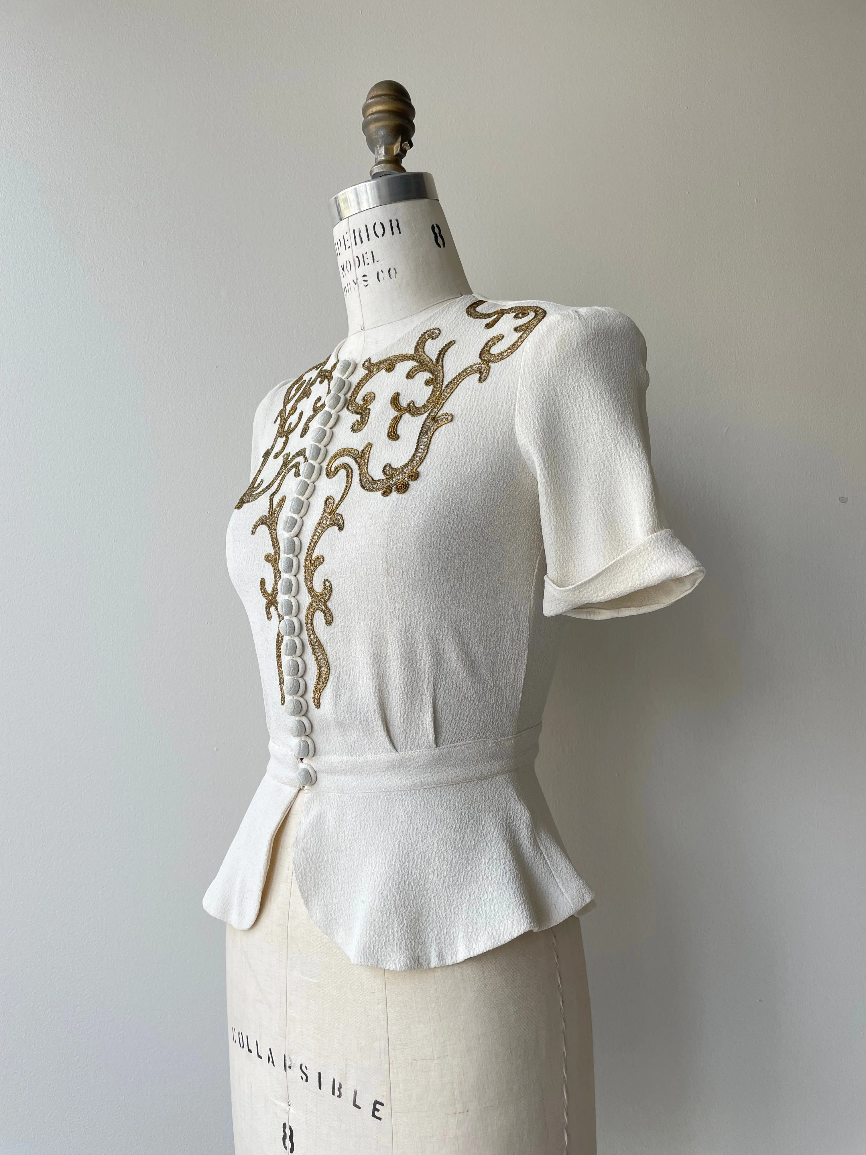 Allegra 1930s Peplum Blouse