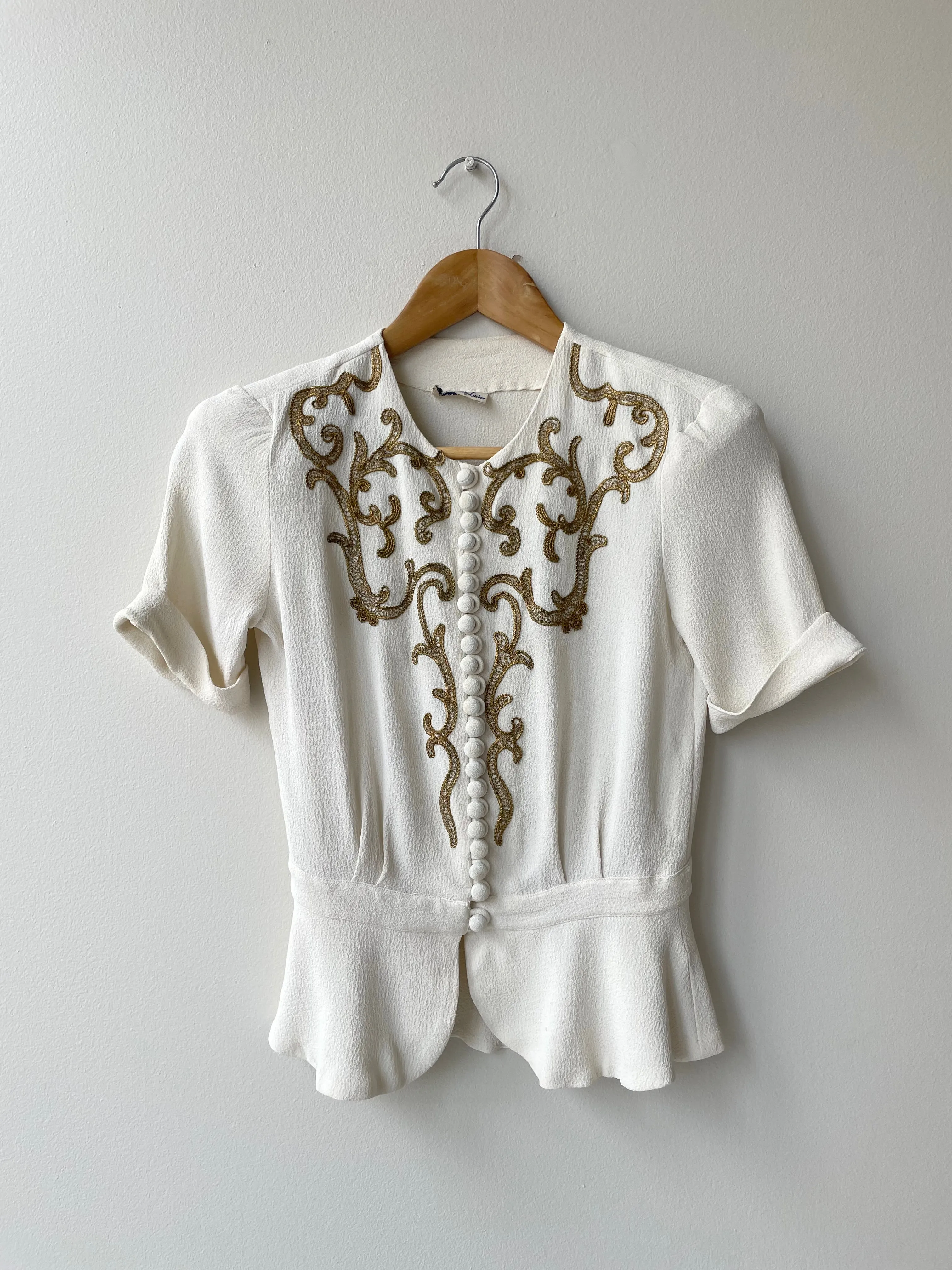 Allegra 1930s Peplum Blouse