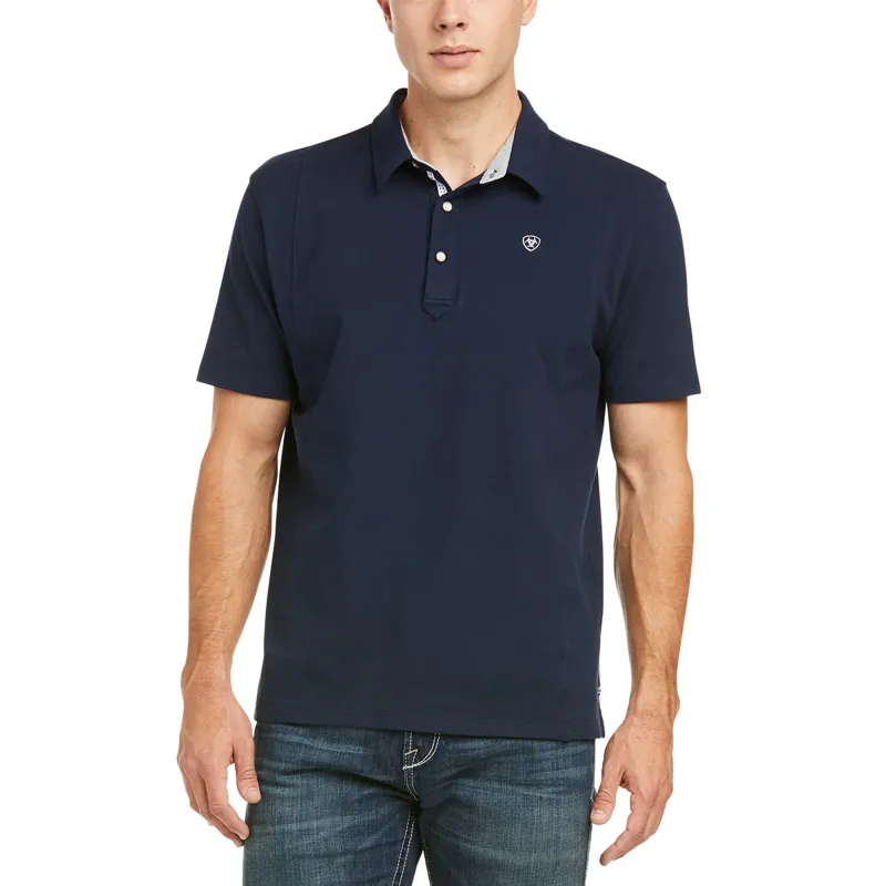 Ariat Medal Mens Polo Shirt - Navy