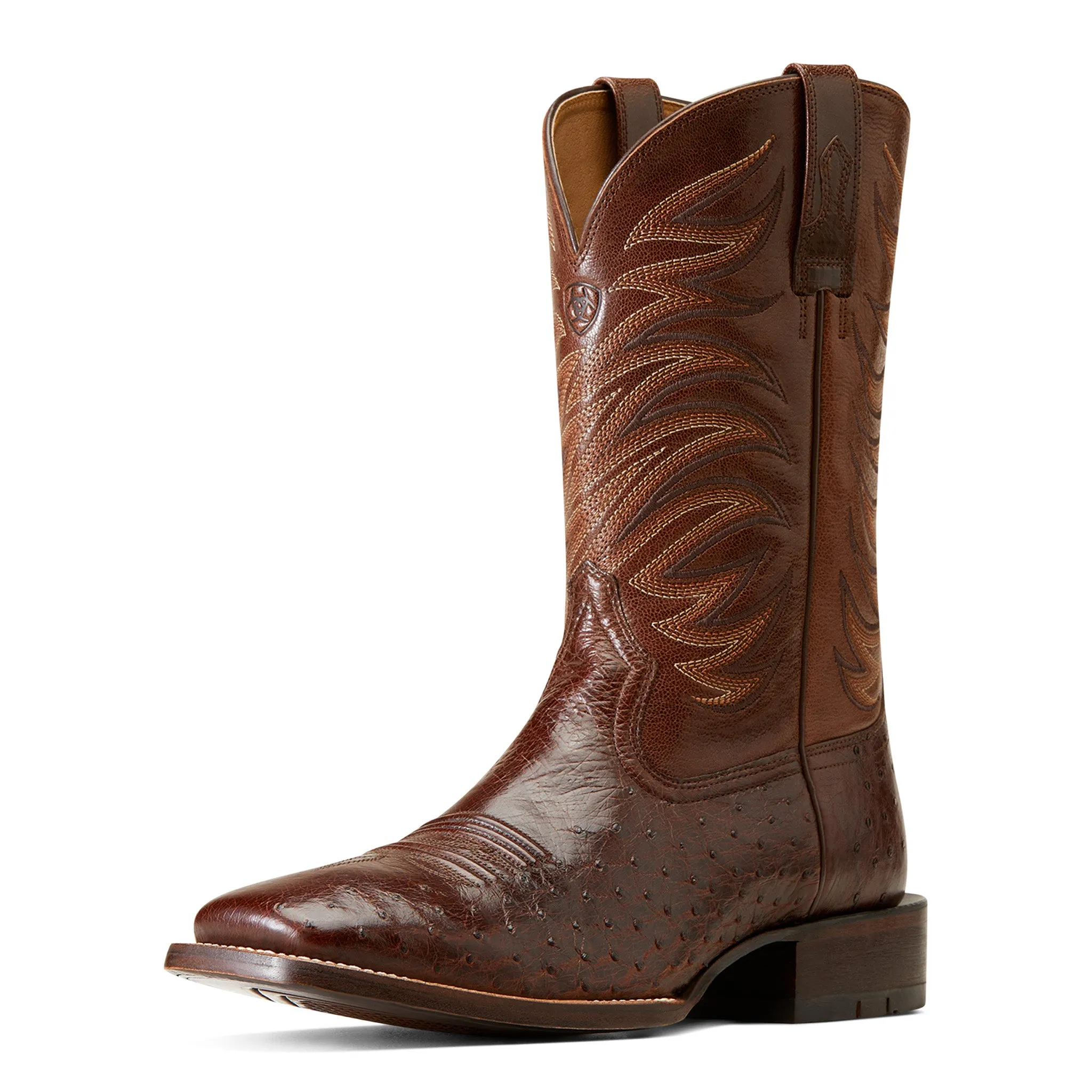 Ariat Men's Badlands Brown Ostrich Boots