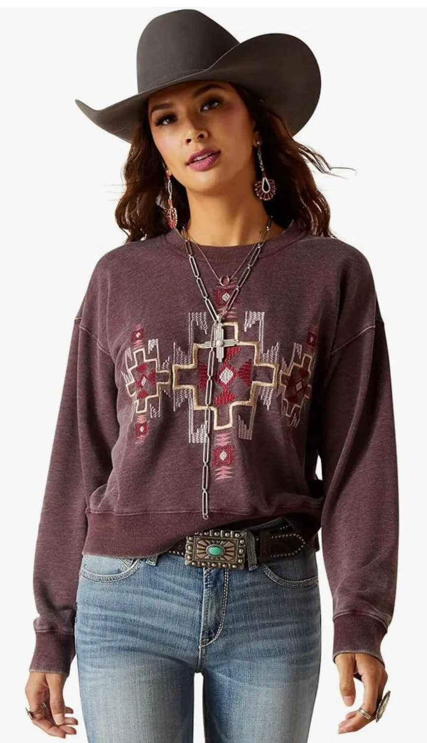 Ariat Women’s Larson Sweatshirt - Clove Brown