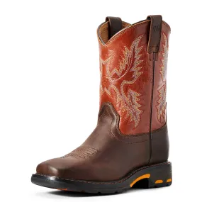 Ariat Youth Workhog Dark Earth/Brick