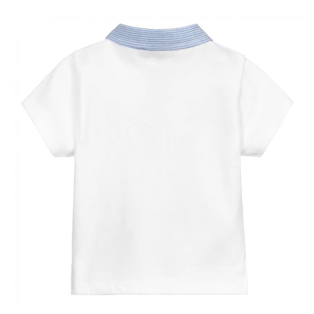 Baby Boys White Polo Shirt