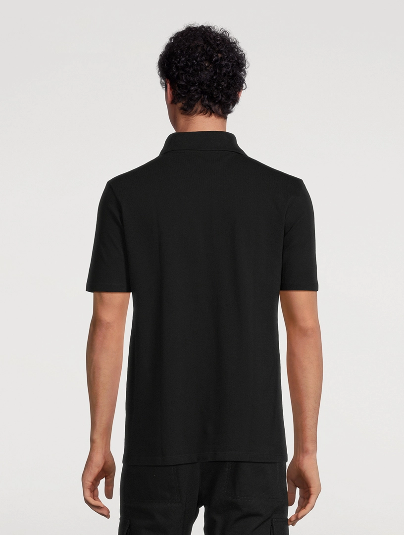 BALMAIN Signature Zipped Polo Shirt