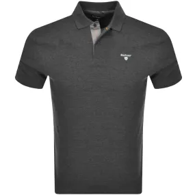 Barbour Pique Polo T Shirt Grey