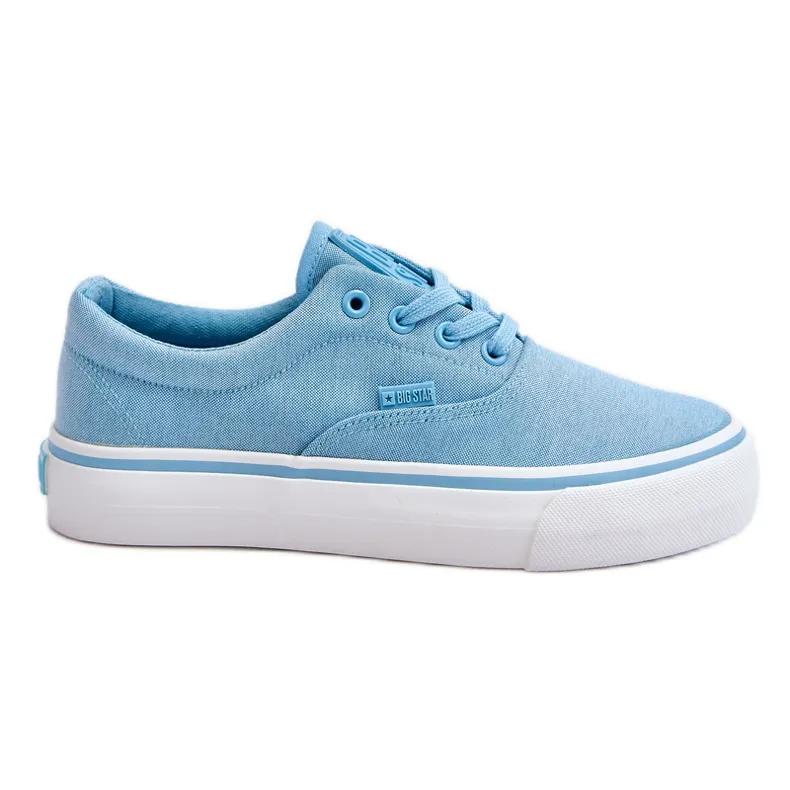 Big Star Fabric Platform Sneakers LL274146 Light Blue