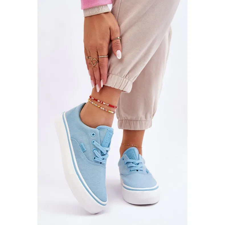 Big Star Fabric Platform Sneakers LL274146 Light Blue