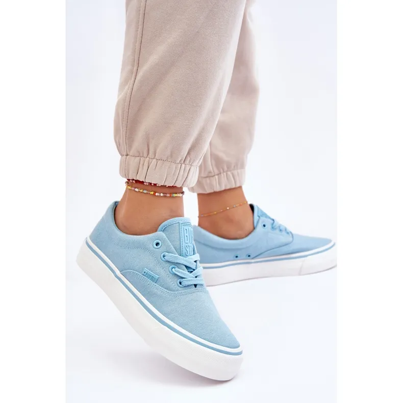 Big Star Fabric Platform Sneakers LL274146 Light Blue