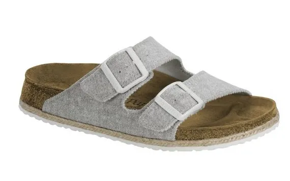 BIRKENSTOCK Arizona Beach Light Grey Sandals Slides Papillio